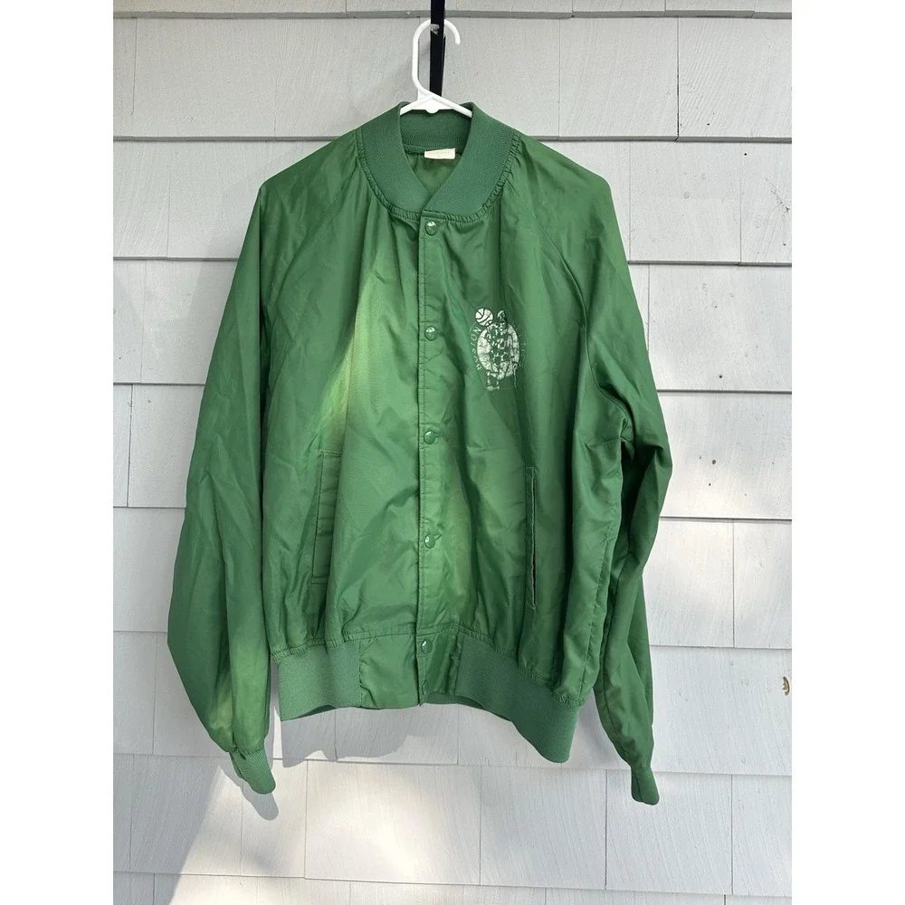 Vintage Chalk Line Celtics Windbreaker Jacket L Green 80s‎ NBA Lightweight Nylon
